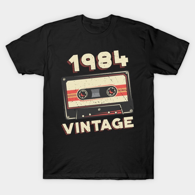 Vintage 1984 Retro Cassette Tape 36th Birthday T-Shirt by aneisha